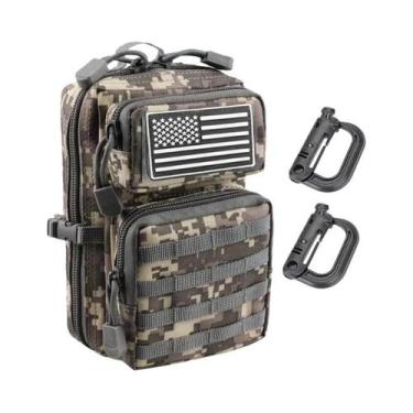 Imagem de Bolsa Tática Pequena Com Zíper Molle EDC, Bolsa De Cintura Médica IFAK