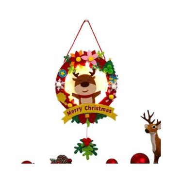 Imagem de Lanterna De Natal Com Papai Noel, Boneco De Neve E Rena, Luz Noturna, 