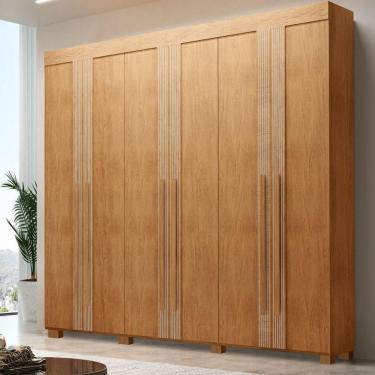 Imagem de Guarda-roupa Casal Lucca Premium 6 Portas 6 Gavetas Rufato Naturale