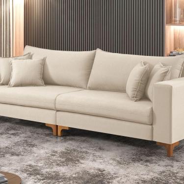Imagem de Sofá Fixo 6 Lugares M-197 2,80m Estofados Martins Creme