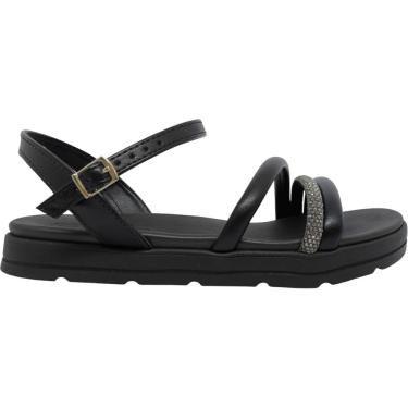 Imagem de Sandália Papete Feminina Casual Dia a Dia Passeio Verão Conforto Tira com Strass Moleca 5490.120