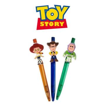 Imagem de 03 Canetas Toy Story Woody Buzzlightear Wendy esferográfica caneta par