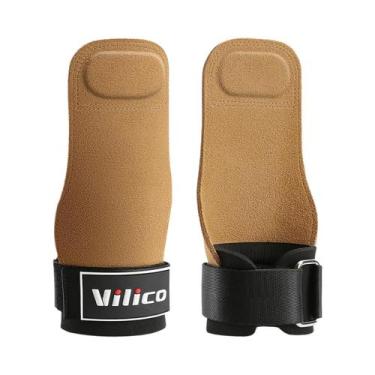 Imagem de Luvas De Couro Antiderrapantes Para Academia, Levantamento De Peso, Tr