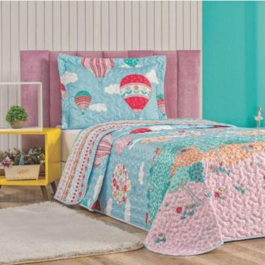 Imagem de Colcha Quarto Menina Balão Matelada -rosa