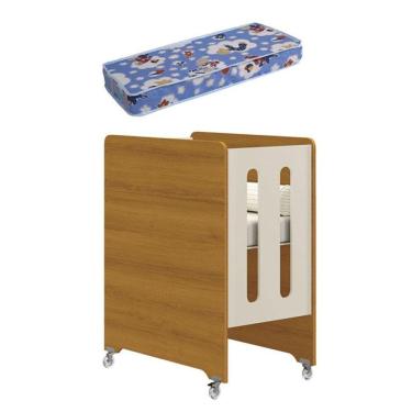 Imagem de Berço Americano Evolution 4 Em 1 Areia Acetinado Savana Com Colchão Mini - Reller