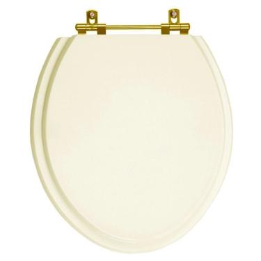 Imagem de Tampa De Vaso Izy Creme Para Bacia Deca Com Ferragem Dourada