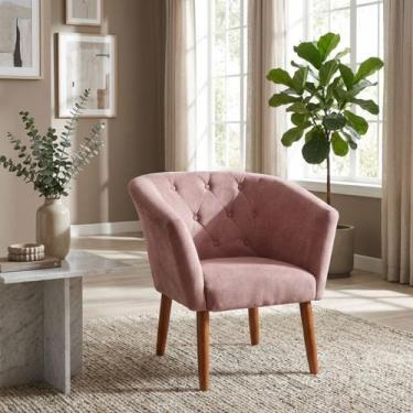 Imagem de Cadeira Estofada Tecido Veludo Aconchegante para Sala de Espera Comerc
