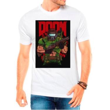 Imagem de Camiseta doom jogos games camisa masculina lançamento 01 - DESIGN CAMI