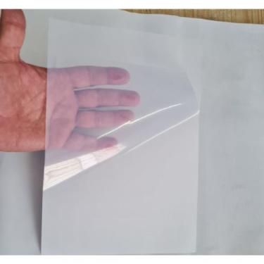Imagem de 50 Folhas Adesivas Vinil Semi-Transparente (Leitoso) p/Jato De Tinta A