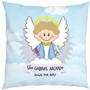 Imagem de Almofada Com Enchimento Oração Santinhos São Gabriel Arcanjo - Fabrika