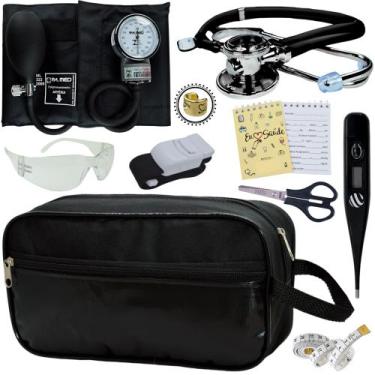 Imagem de Kit Academico Enfermagem Premium Preto Completo - Love Saude, PRETO PA