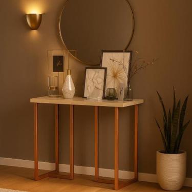 Imagem de Aparador Para Hall de Entrada Fotos Decoração e Bebida Mali 76cm Estil