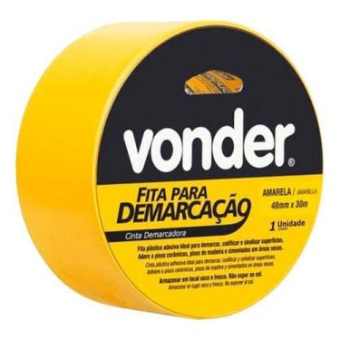 Imagem de Fita Adesiva Para Demarcação Amarela 48mmx30m Vonder