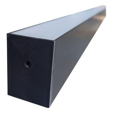 Imagem de Kit Perfil Led Sobrepor 1 Metro 35x50 Mm C Fita 240 + Fonte Luz 3000k 