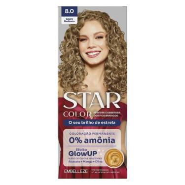 Imagem de Tintura Starcolor Kit Prático 8.0 Louro Radiante sem Amônia