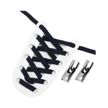 Imagem de Cadarços Elásticos Sem Amarração Para Crianças E Adultos Com Fecho Met