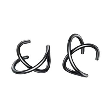 Imagem de Brincos De Pressão Femininos De Aço Inoxidável Com Folha, Sem Furo, Ac