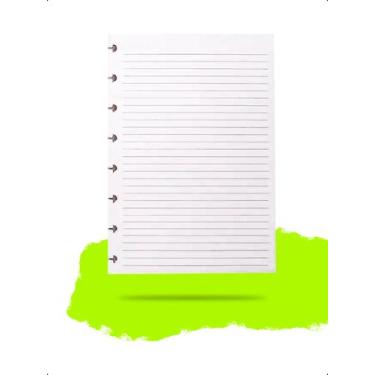 Imagem de Refil Caderno De disco A5 Pautado 50F 8Furos Anotação Estudo - - Klizz