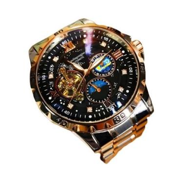 Imagem de Relógio Mecânico Automático De Luxo Masculino Com Mostrador Luminoso E
