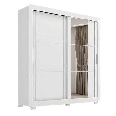 Imagem de Guarda Roupas Casal com Espelho 2 Portas de Correr 4 Gavetas Siena