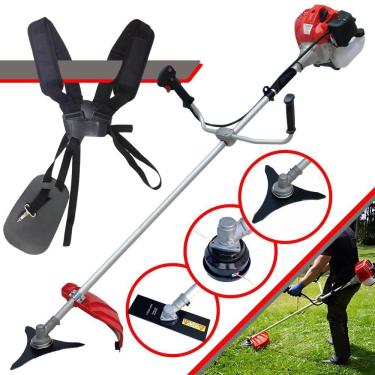 Imagem de Roçadeira à Gasolina CG430P TB 43CC 2HP 2T + Faca 3 Pontas