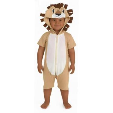 Imagem de Fantasia Infantil Roupa Safari Leão Porco Coelho Tubarão Com Zíper e R