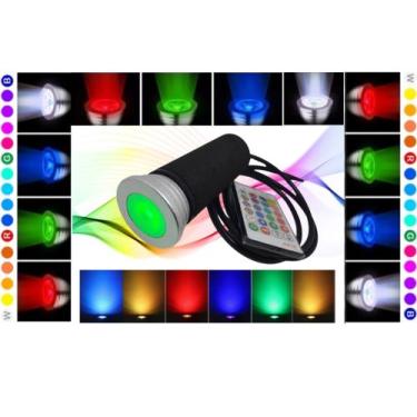 Imagem de Lanterna Cromoterapia Profissional 16 Cores Cabo 3 M - BR VISOR, Preto