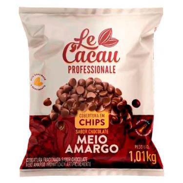 Imagem de Cobertura Chips Chocolate Meio Amargo Le Cacau 1,01kg - LeCacau