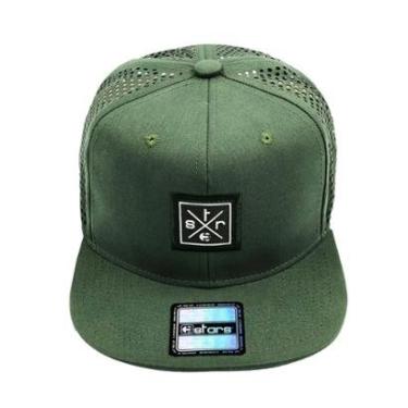 Imagem de Bone Snapback Aba Reta Microfibra Verde Musgo Est-328 E-stars-Unissex