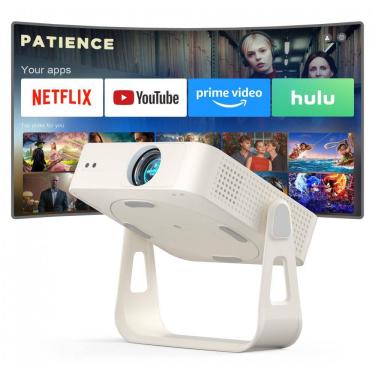 Imagem de Projetor Smart Mini XuanPad Branco Suporte 4K Nativo 1080P Foco Automático WiFi Bluetooth Suporte 360° Q5