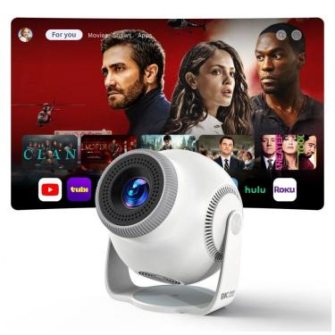 Imagem de Projetor Mini Smart Trunera Branco Android 14 WiFi 6 TP360