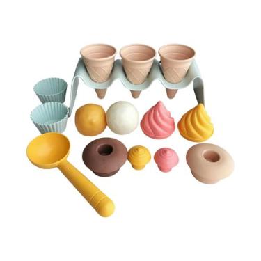 Imagem de Brinquedo de Praia Ecológico Infantil - Pá e Balde de Sorvete - Estilo