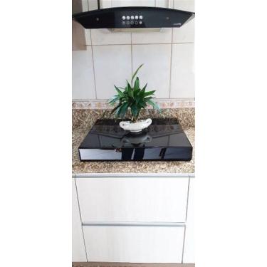 Imagem de Tampa Acrílica Personalizável para Cooktop 62x54x8cm - Preto - no-bran