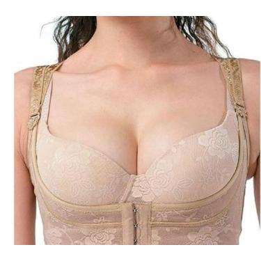 Imagem de Cinta Postural Feminina Com Suporte De Busto Push Up Corretor De Ombro