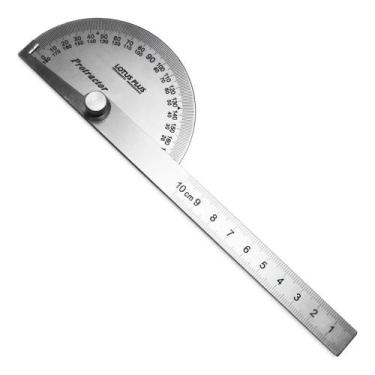 Imagem de Transferidor De Grau 0 Á 180 Em Aço Inox Com Regua - Congratulations S