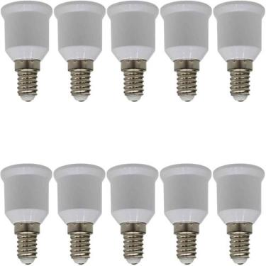 Imagem de Kit 10 adaptador de receptaculo bocal soquete de e14 para e27 - Generi