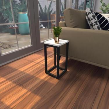 Imagem de Mesa Lateral Branca Aparador De Sofa Sala Mesa Lateral Cama - BeB
