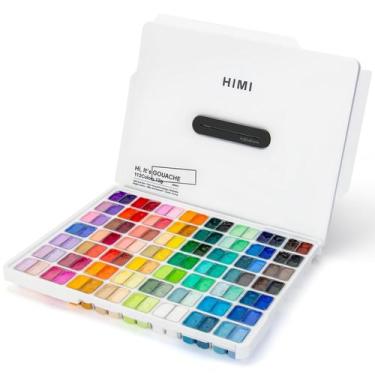 Imagem de Conjunto de Tintas Guache HIMI, 112 Cores x 12g Design de Copo Duplo e