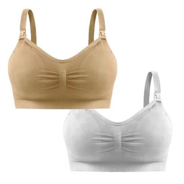 Imagem de Kit2 Sutia Amamentação Reforçado Lingerie Roupa Maternidade COR:PRETO-