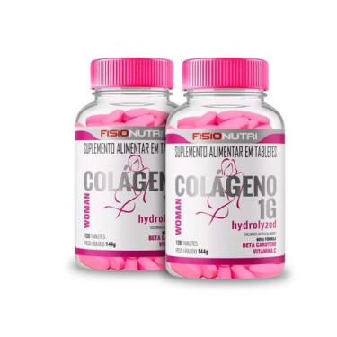 Imagem de 2x colageno woman 1g hydrolyzed com vit c 120tab fisionutri - FiSIO NU