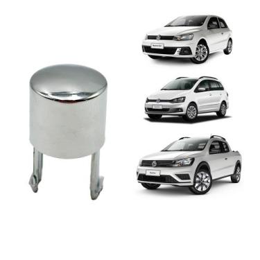 Imagem de Botão Do Freio De Mão Cromado Vw Fox Todos Gol Cromado - G Componentes