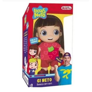 Imagem de Boneca Rosita Gi Neto Aventureira vermelha 27Cm Com Som - BBLK