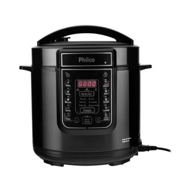 Imagem de Panela Pressão Digital 6L Preta PPP01P 127V - Philco, Preto, 110V