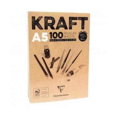 Imagem de Bloco de Papel Kraft Clairefontaine 90g/m³ A5