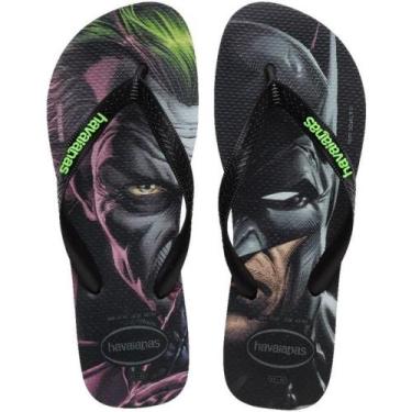 Imagem de Chinelo Havaianas Infantil Top Heróis DC Batman, Pto, Vrd, 39/40