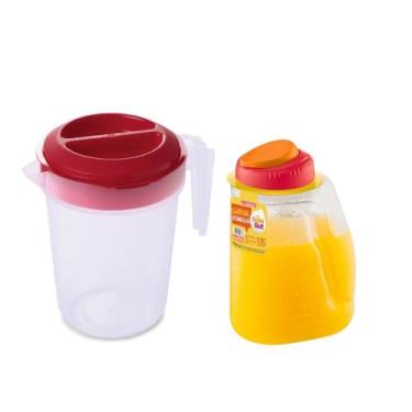 Imagem de Conjunto de jarra garrafa geladeira plásticas leve cozinha - No Limite