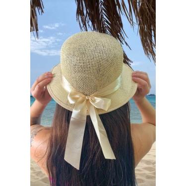 Imagem de Chapeu Feminino Moda Praia Verão Laço Delicado Blogueira - ALRA SEMIJO