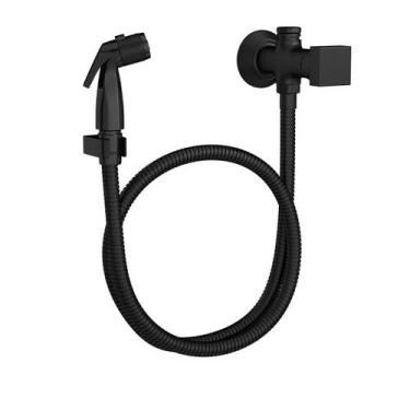 Imagem de Ducha Higiênica Com Registro E Derivação Cubo Black Matte - DECA