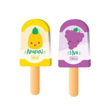 Imagem de Borracha FoFa Picolé com Cheirinho de Fruta Tilibra - Unidade/Kit, ABA