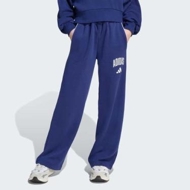 Imagem de Calça Adidas College Seasonals Juvenil Marinho, 10 ANOS